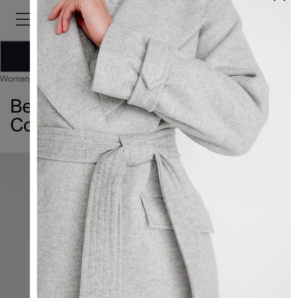 Belted Wrap Front Faux Wool Coat XL women's express jacket size XSmall $… - Picture 4 of 8